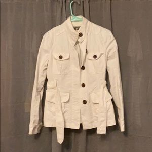 Converse white shirt trench coat